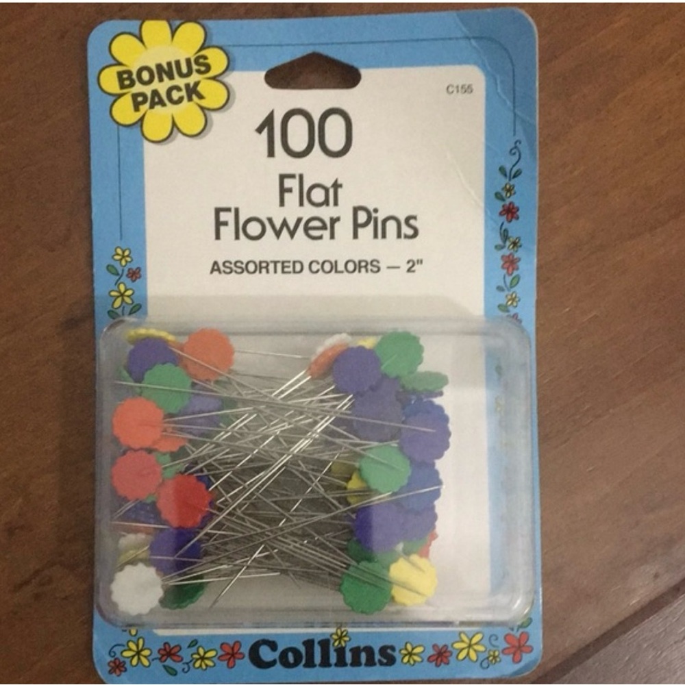 Flat Flower Pins 100/pkg
